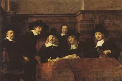 REMBRANDT Harmenszoon van Rijn The Syndics of the Amsterdam Clothmakers'Guild (mk08)